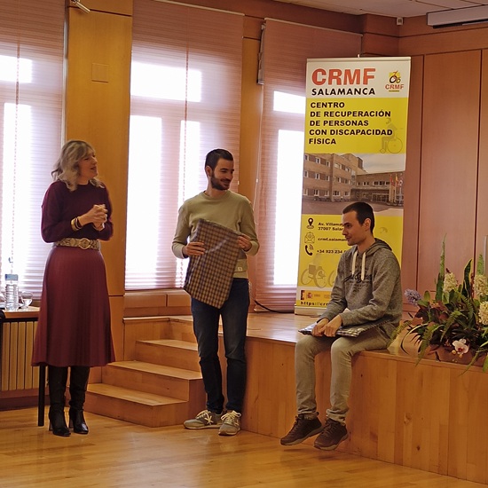 Emma Lourenço, directora del CRMF con José Manuel Patiño y Jon Liñares.