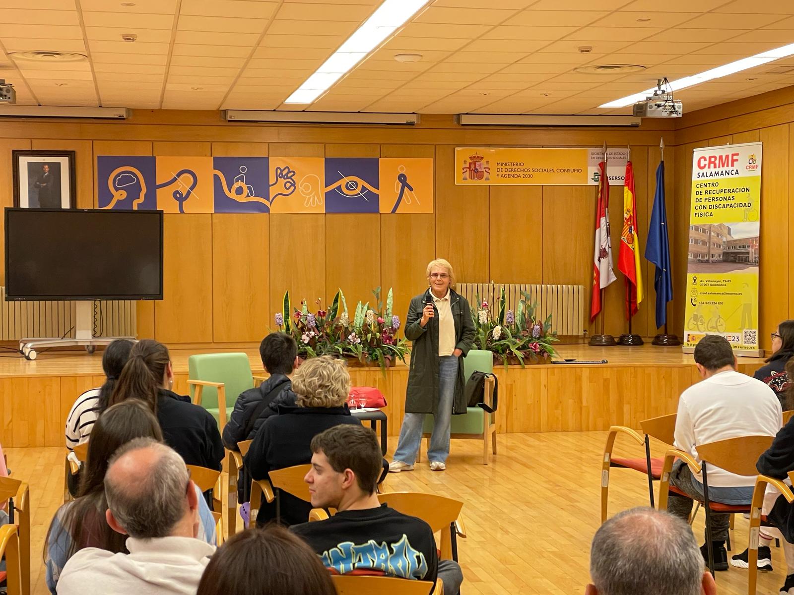 Rosa Colorado Luengo, en un momento de su intervención en la jornada.